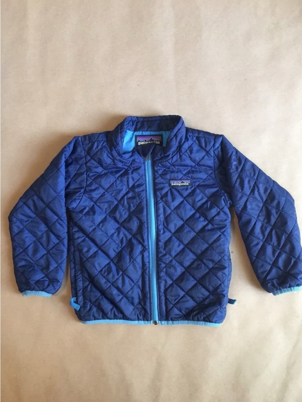 Patagonia Kids Quilted Puffer Jacket in Navy Blue 3T Unisex Winter Fall School